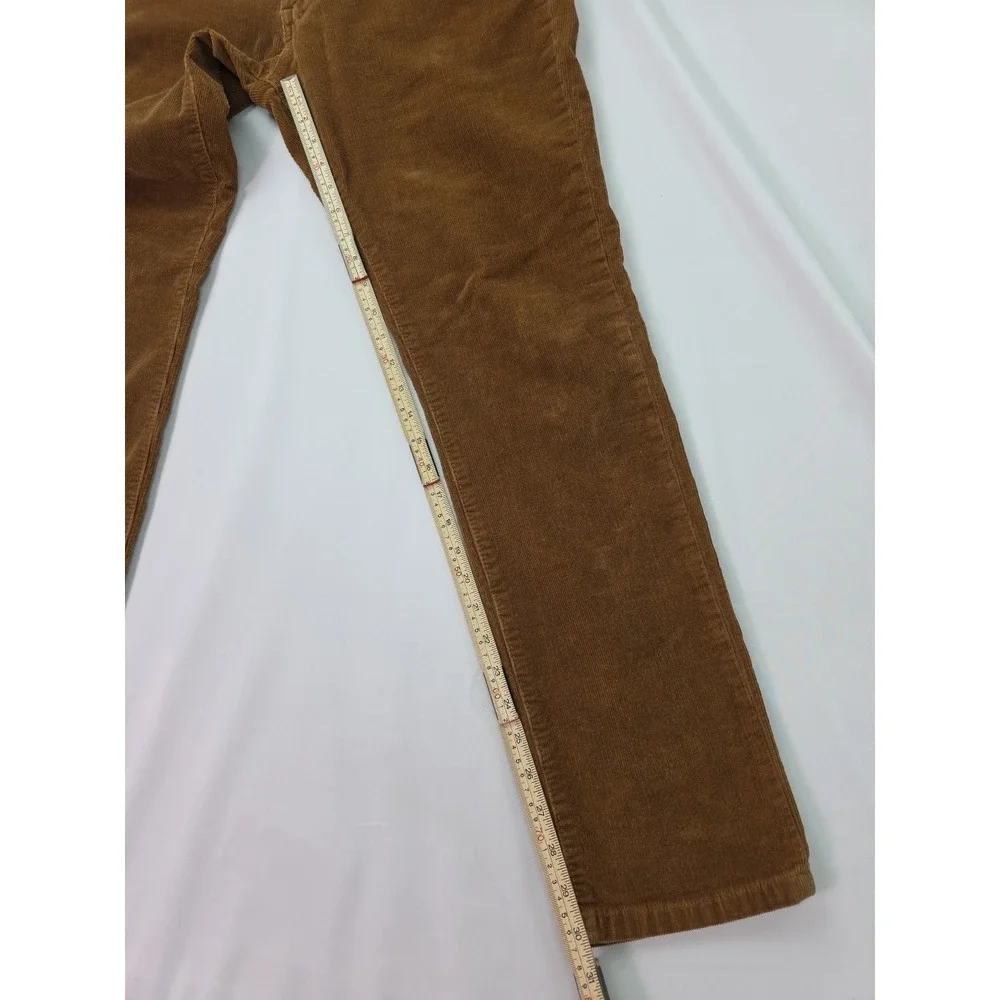 Mutual Weave Mens Slim Fit Brown‎ Corduroy Pants Size 34x32